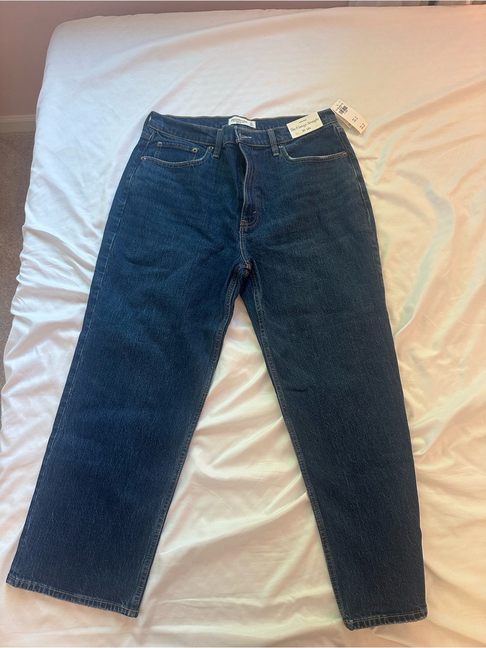 Abercrombie & Fitch Dark Blue High Rise The Vintage Straight Women’s Jeans